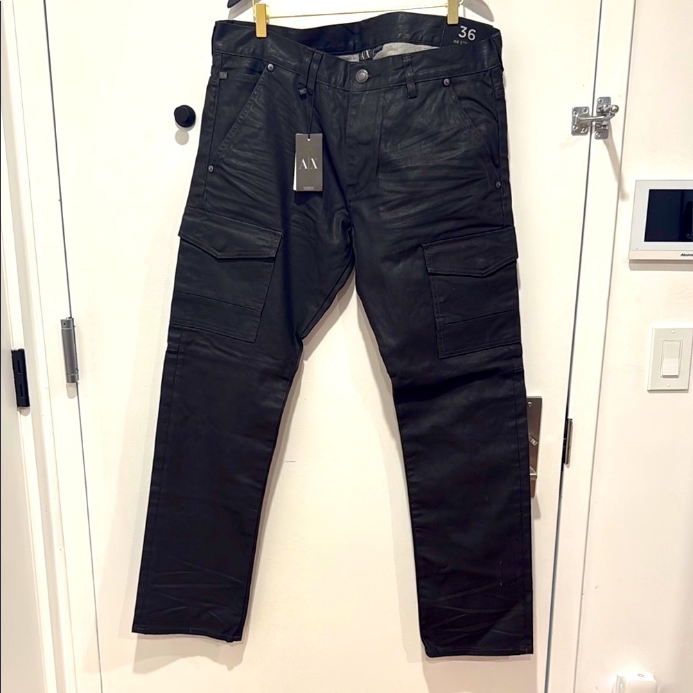 Armani Exchange Black Cargo Pants